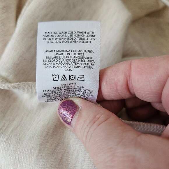 Express Heathered Oatmeal Cropped Sweatshirt Women’s Medium – Raglan Sleeve Soft - Picture 10 of 10